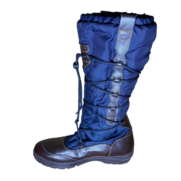 Lands End‎ blue tall lace-up boots #393496 size 10B - Picture 5 of 11
